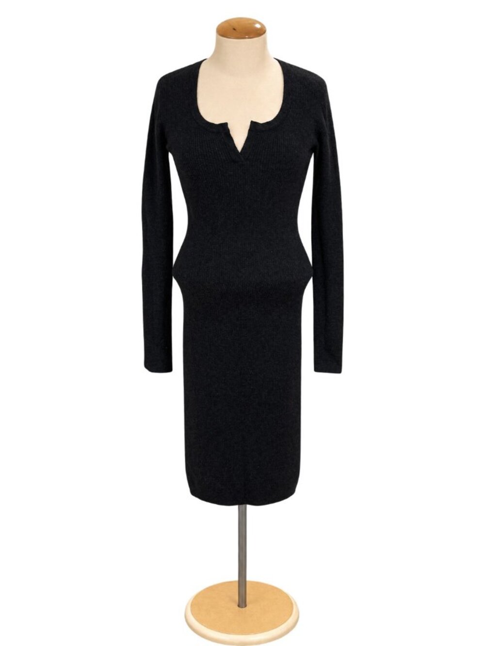 Community Charcoal Ribbed Knit Dress - S